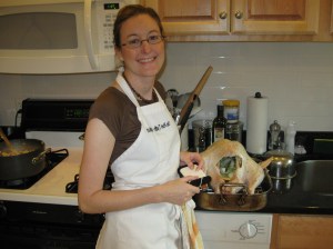 prepping the turkey-lurkey