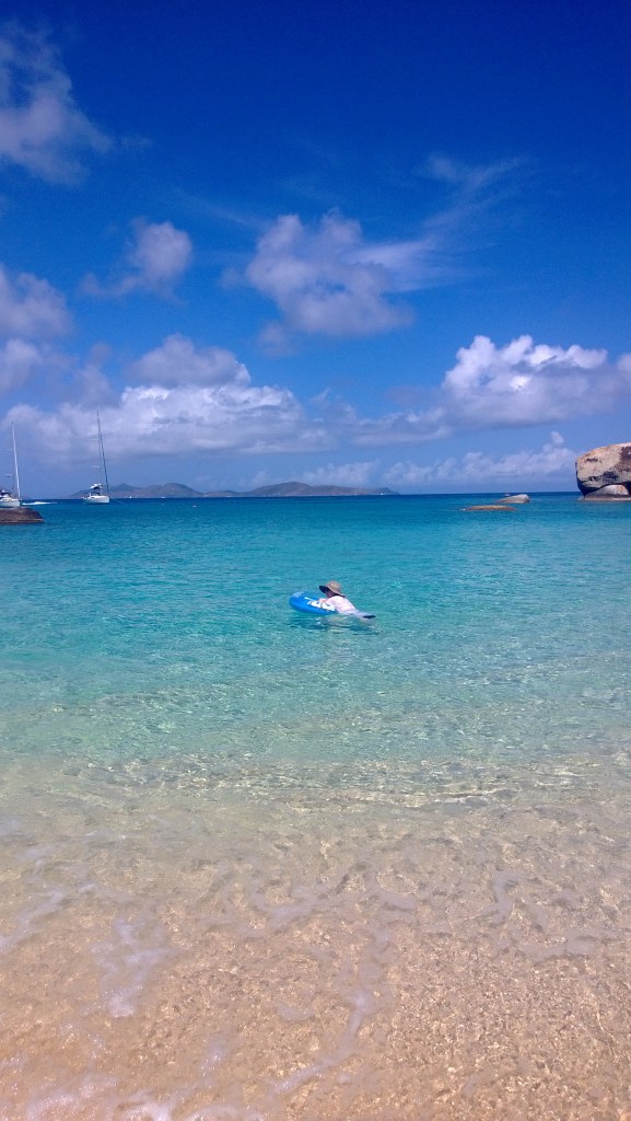 My sister, floating away